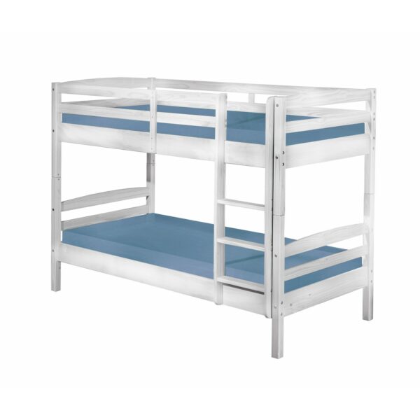 Rick Etagenbett 90x200 Hochbett Kinderbett Kinderzimmer Bett 2x Lattenrost weiß